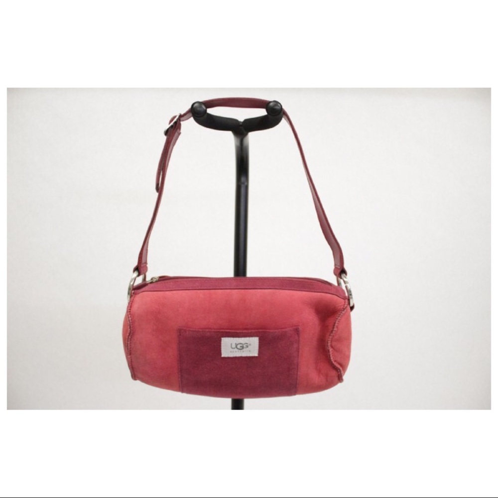 UGG Red Baguette Barrel Purse